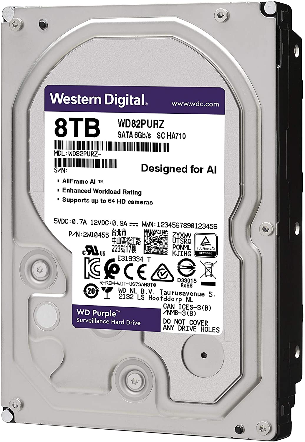 Western Digital - WD Purple - Disque dur interne pour la vidéo